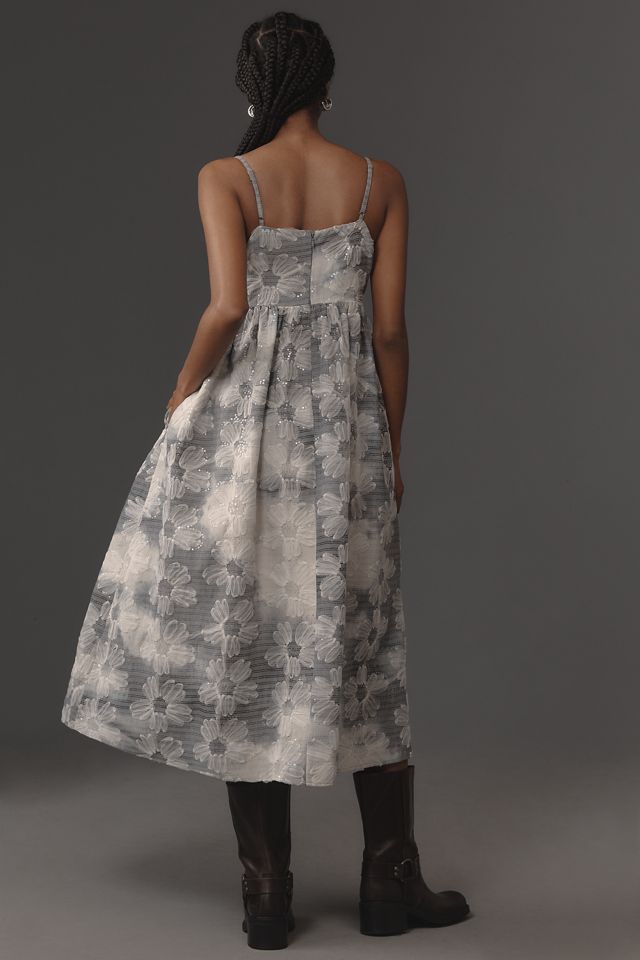 English Factory Square-Neck Babydoll Midi Dress #1