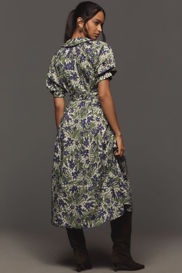 English Factory Short-Sleeve A-Line Midi Shirt Dress #2