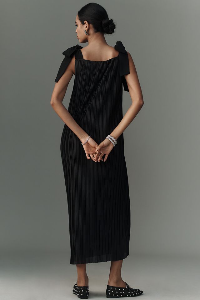 English Factory Tie-Strap Pleated Midi Dress #2