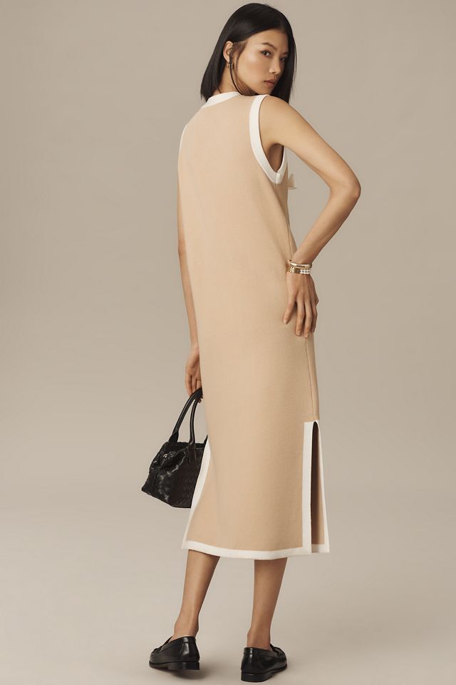 English Factory Bow Button-Front Knit Midi Dress #1