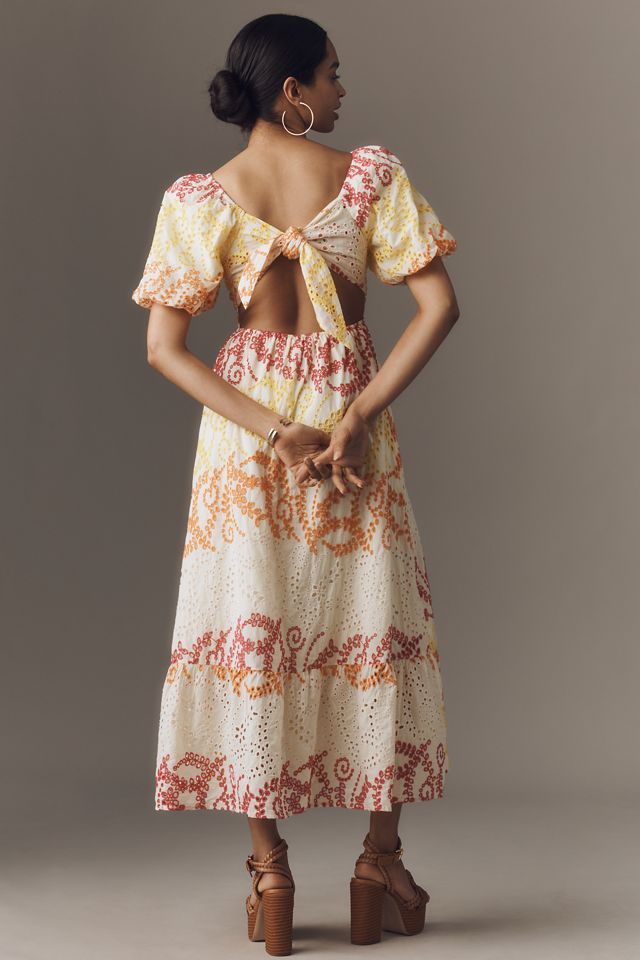 English Factory Short-Sleeve Sweetheart Babydoll Midi Dress #2