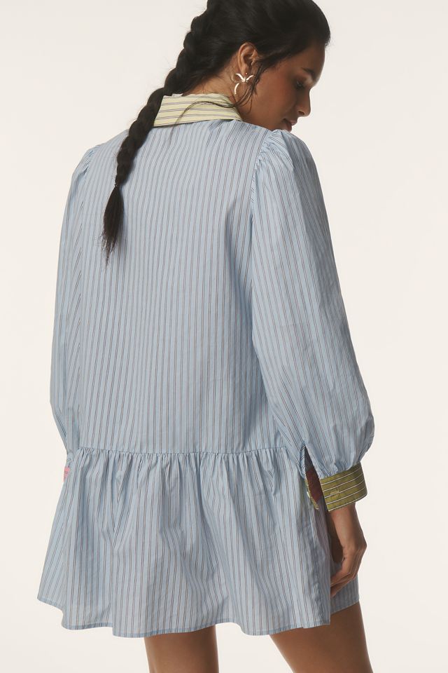 English Factory Long-Sleeve Mini Shirt Dress #1