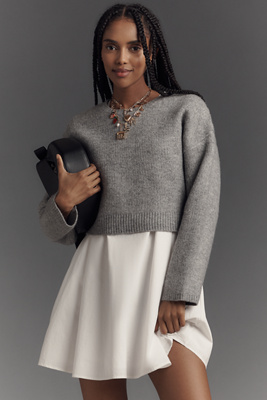 chinese dress ladies Layered Sweater Dress – English Factory main image 1
