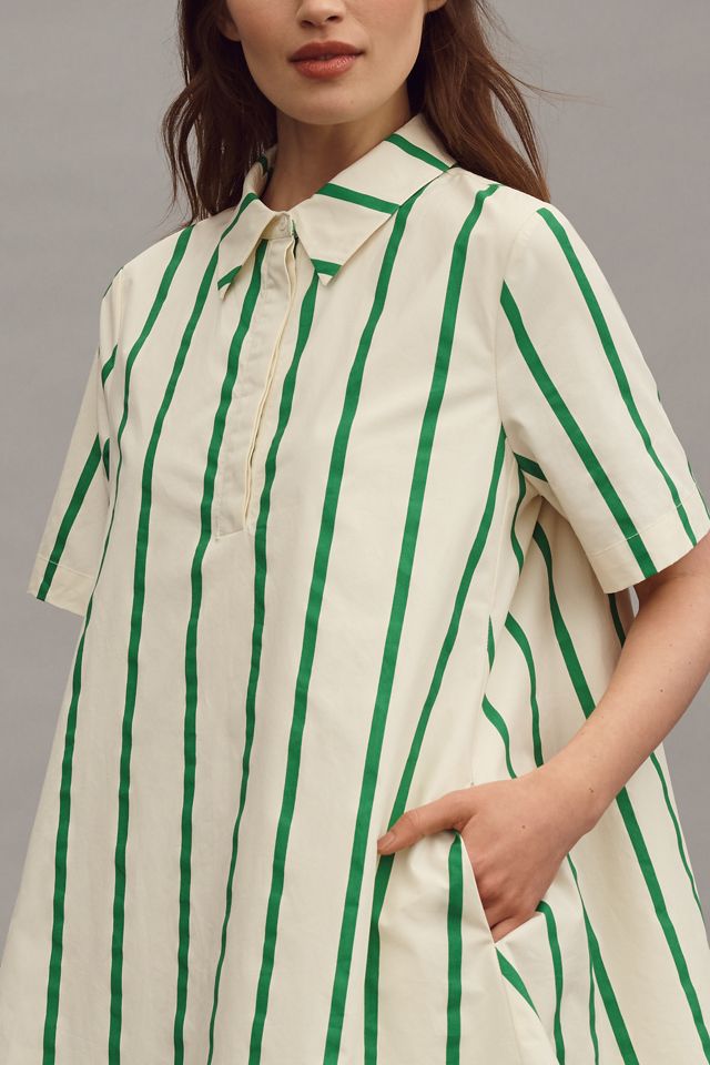 English Factory Short-Sleeve Swing Mini Shirt Dress #2