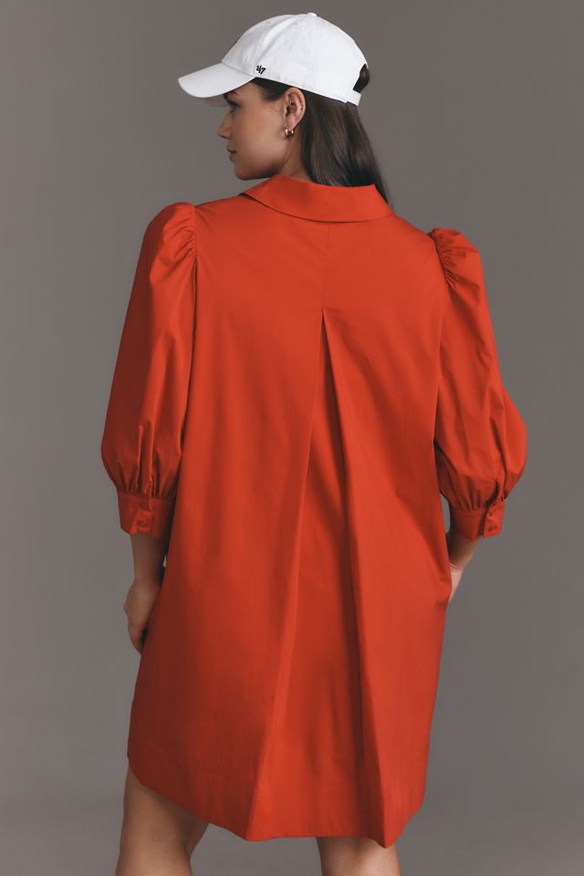 English Factory Plus Puff-Sleeve Collared Mini Dress #2