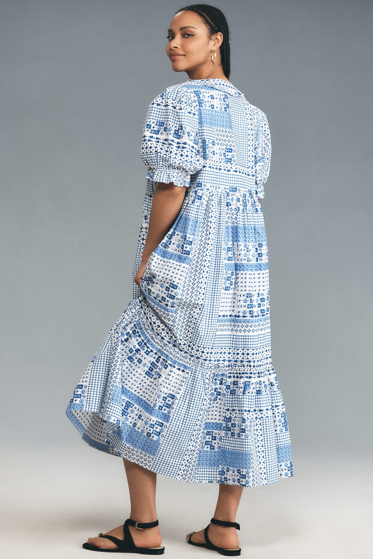English Factory Plus V-Neck Floral Midi Dress