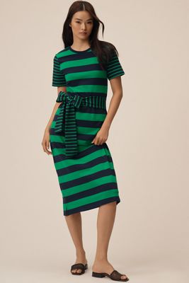 English Factory Tie-Waist Knit Midi Dress