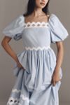 BHLDN Strapless Embellished Fit & Flare Midi Dress
