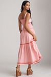 English Factory Linen Cotton Ric Rac Midi Dress