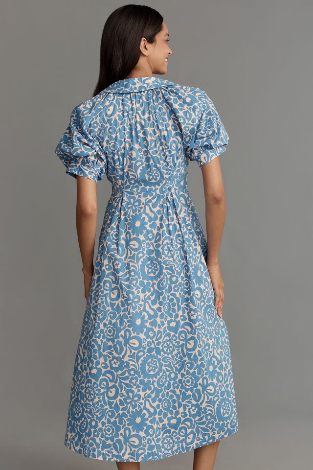 English Factory Short-Sleeve A-Line Midi Shirt Dress #2