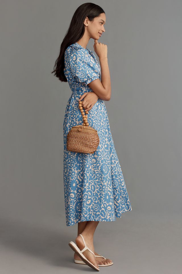 English Factory Short-Sleeve A-Line Midi Shirt Dress #3