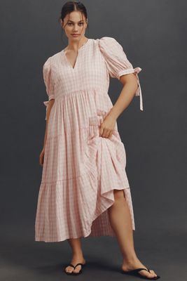ワンピース Velvet by Graham & Spencer Lianna Puff-Sleeve Midi Dress Lianna Puff-Sleeve Midi Dress – Hill's Dry Goods