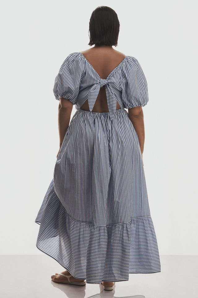 English Factory Puff-Sleeve Sweetheart A-Line Midi Dress #6