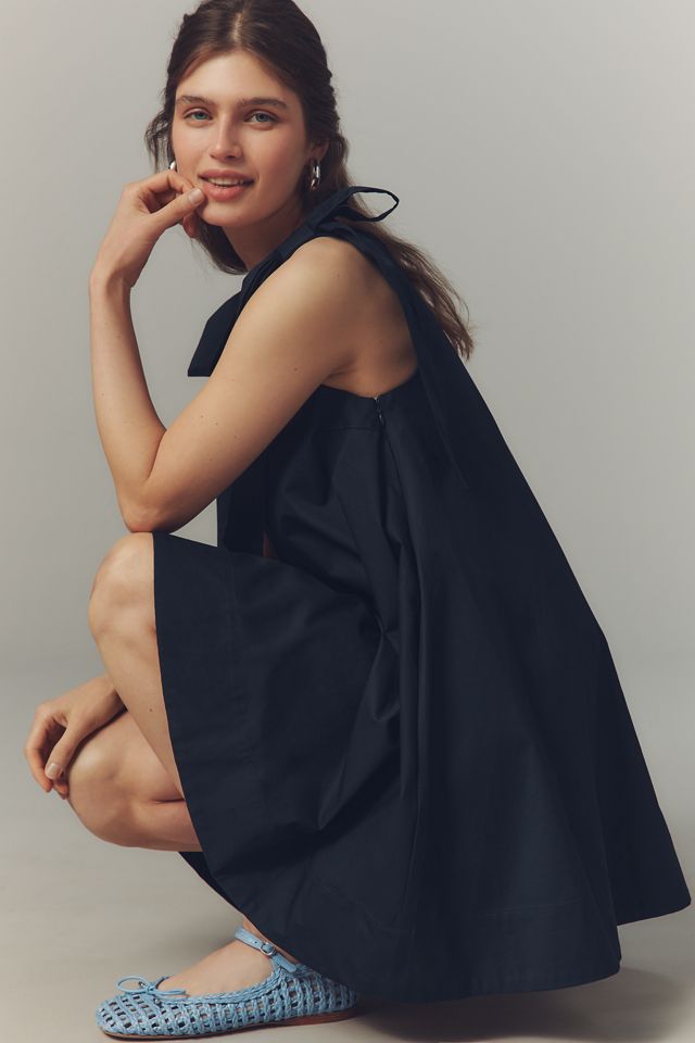 English Factory Bow-Strap Swing Mini Dress #3