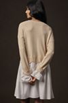 English Factory Linen Blend Long-Sleeve Sweater Twofer Mini Dress