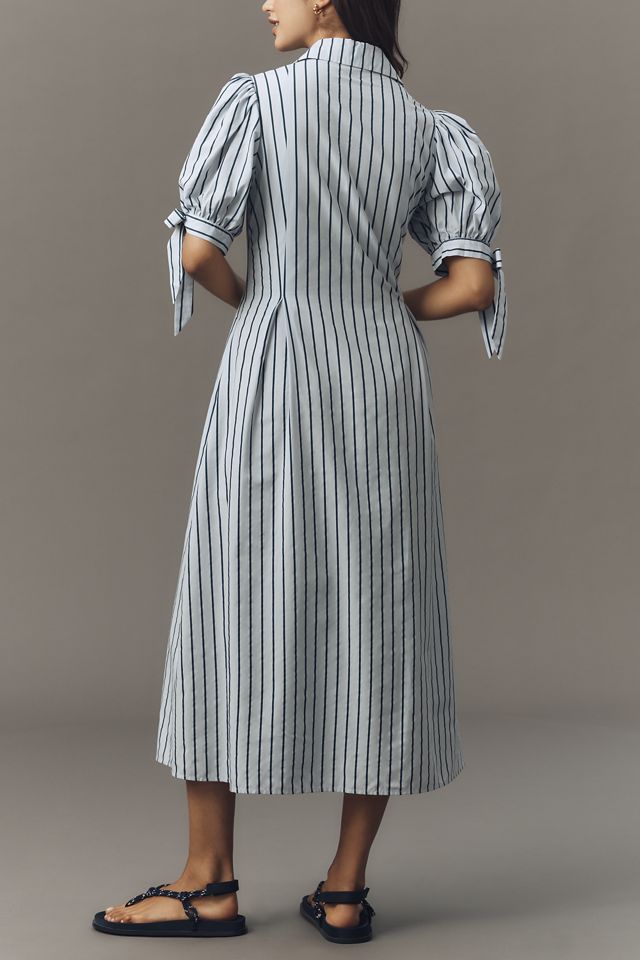 English Factory Striped Midi Shirt Dress #2