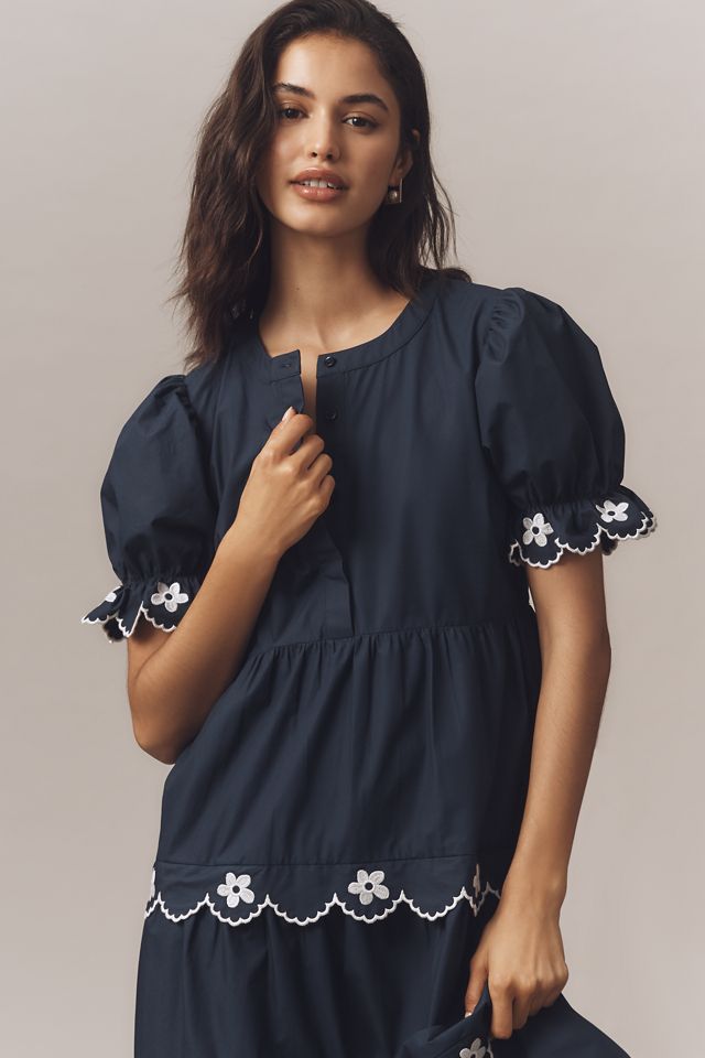 English Factory Puff-Sleeve Embroidered Midi Dress #2