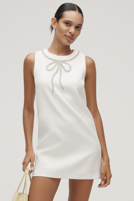 English Factory Sleeveless Rhinestone Bow Mini Dress product page