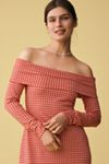 english factory off the shoulder textured midi dress Plus Off Shoulder Midi Dress BABY PINK / 3X