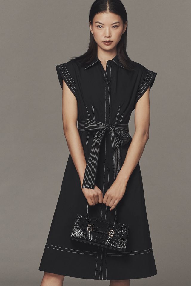 English Factory Short-Sleeve Belted Midi Dress #2
