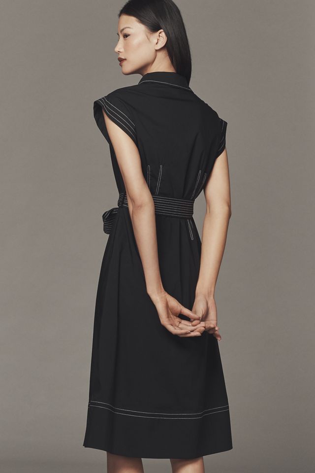 English Factory Short-Sleeve Belted Midi Dress #3