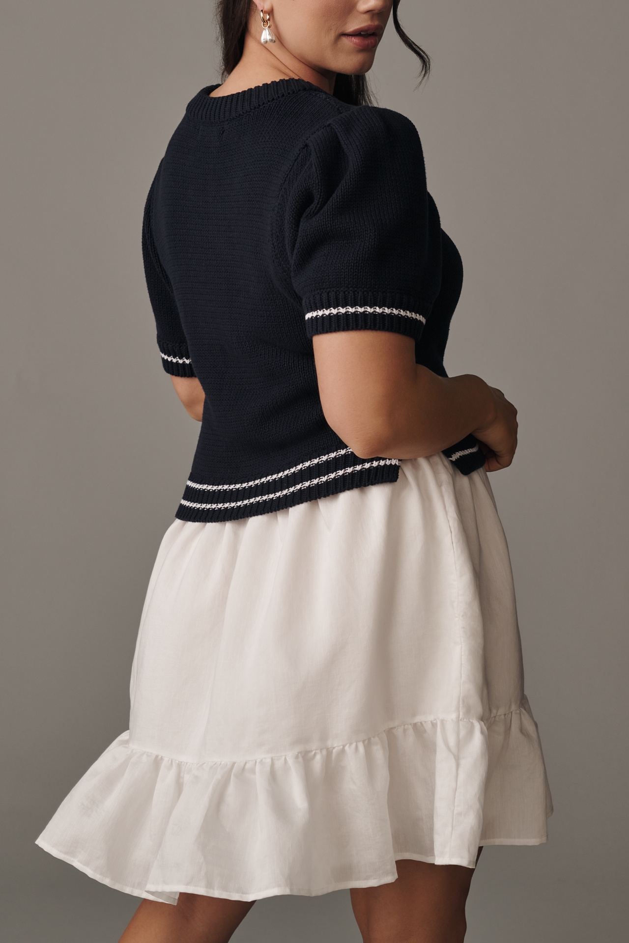 English Factory Puff-Sleeve Mini Dress