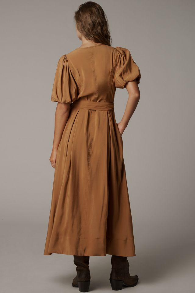 English Factory Short-Sleeve Tie-Waist Midi Dress #1