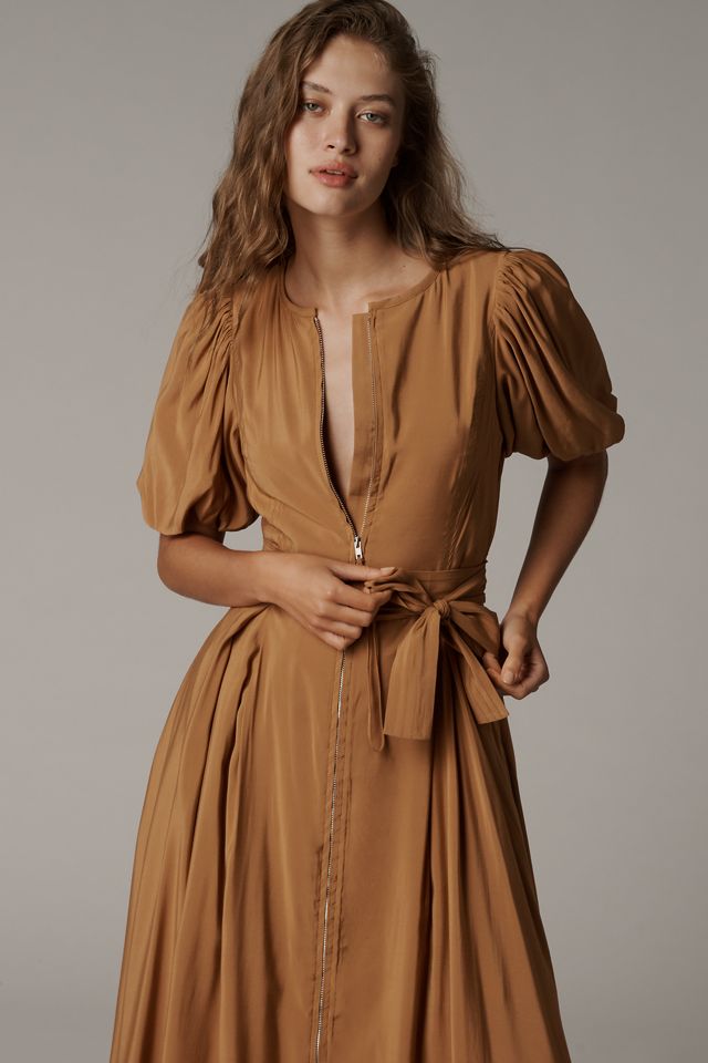 English Factory Short-Sleeve Tie-Waist Midi Dress #2