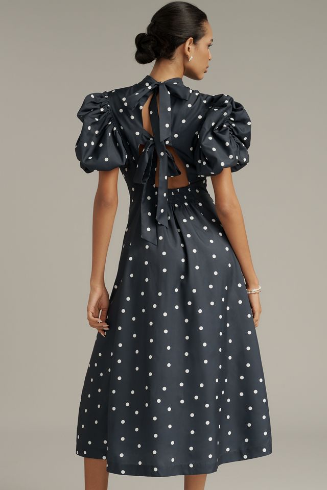 English Factory Mock-Neck A-Line Midi Dress #2