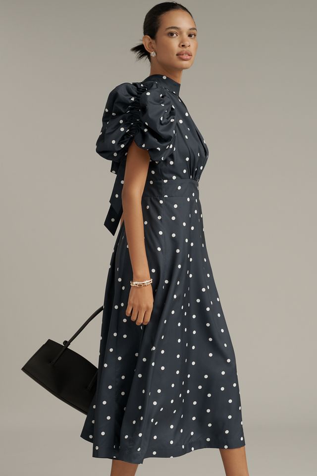 English Factory Mock-Neck A-Line Midi Dress #3