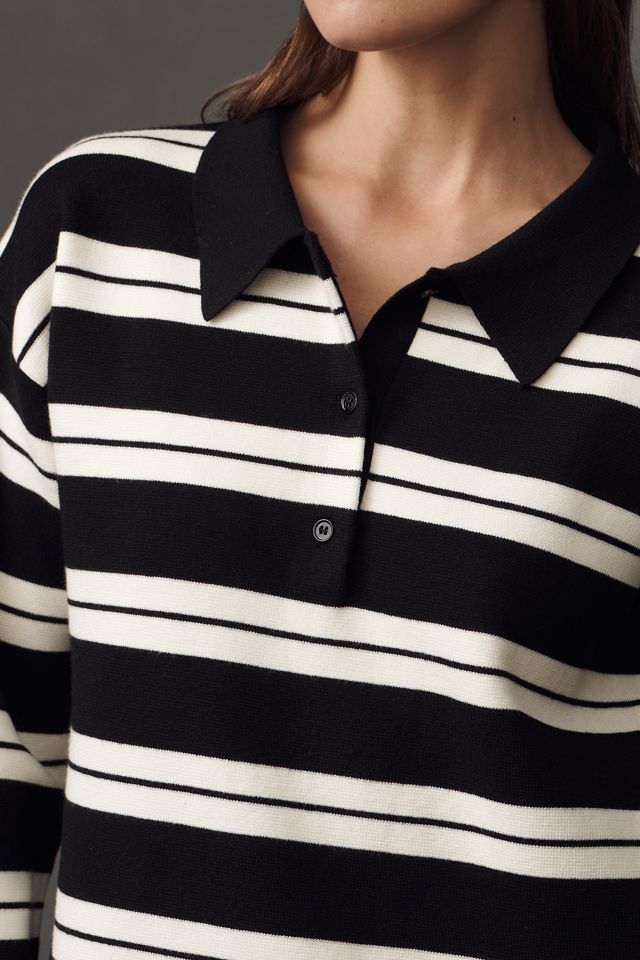 English Factory Long-Sleeve Polo Twofer Mini Dress #2