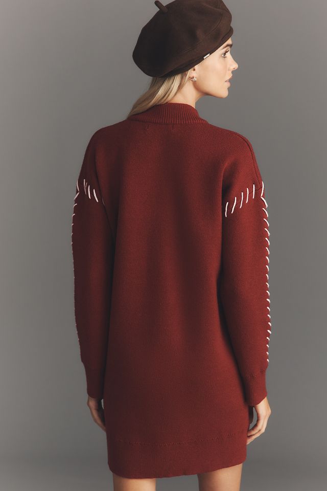 English Factory Long-Sleeve Mock-Neck Sweater Mini Dress #2