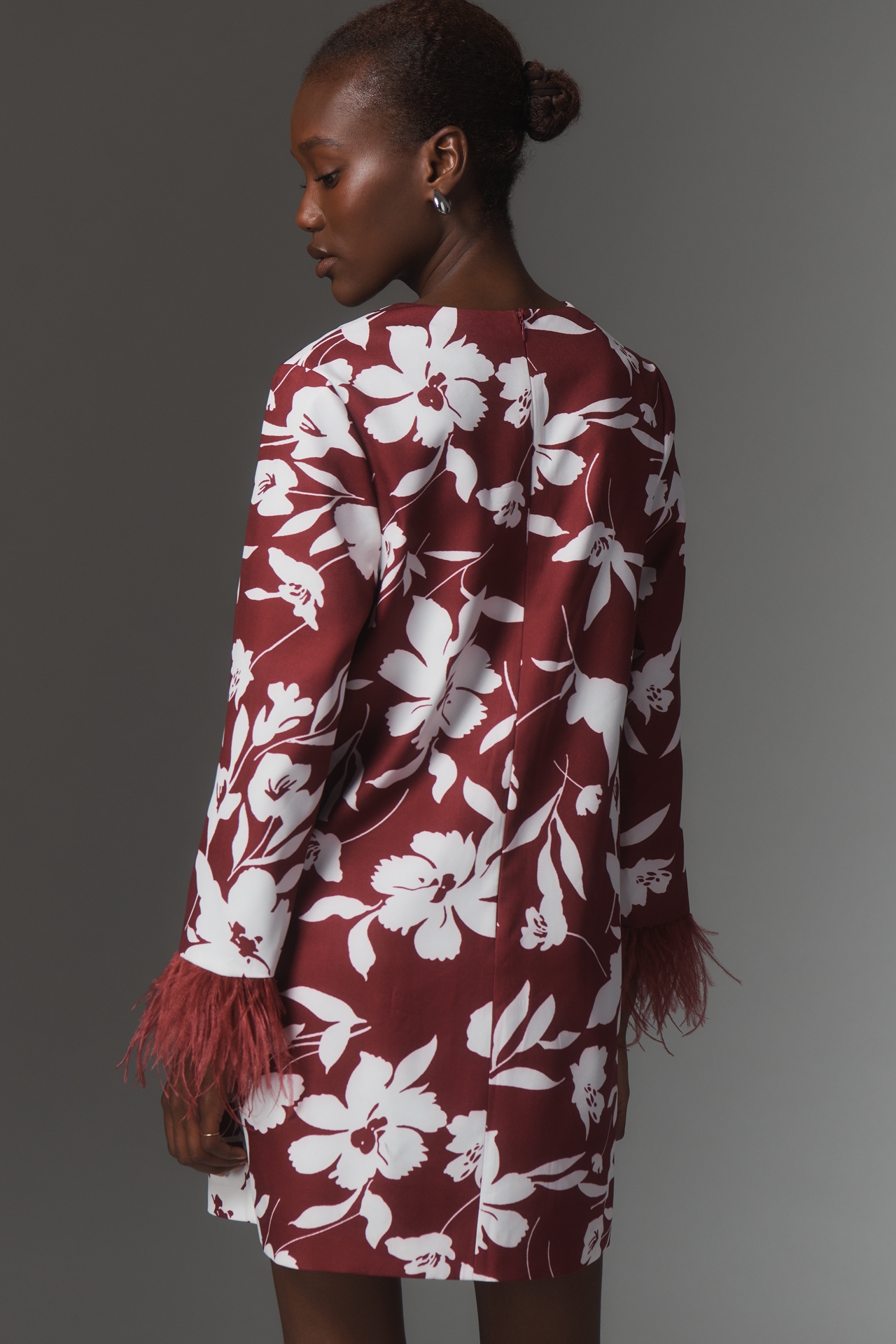 English Factory Long-Sleeve V-Neck Shift Dress