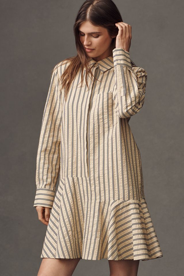 English Factory Long-Sleeve Mini Shirt Dress #3
