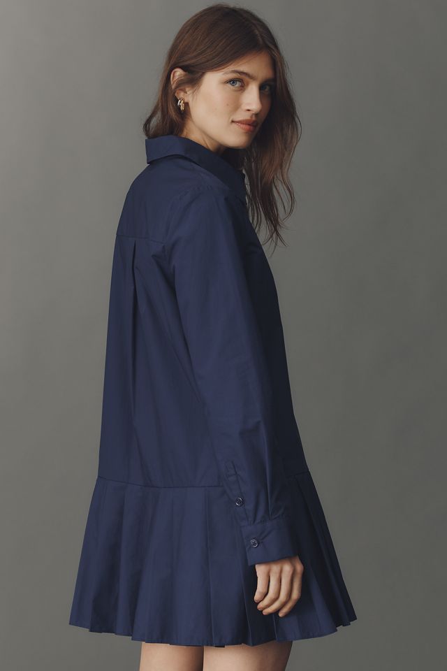 English Factory Long-Sleeve Pleated Mini Shirt Dress #2