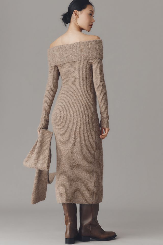 Endless Rose Off-Shoulder Slim Sweater Midi Dress #2