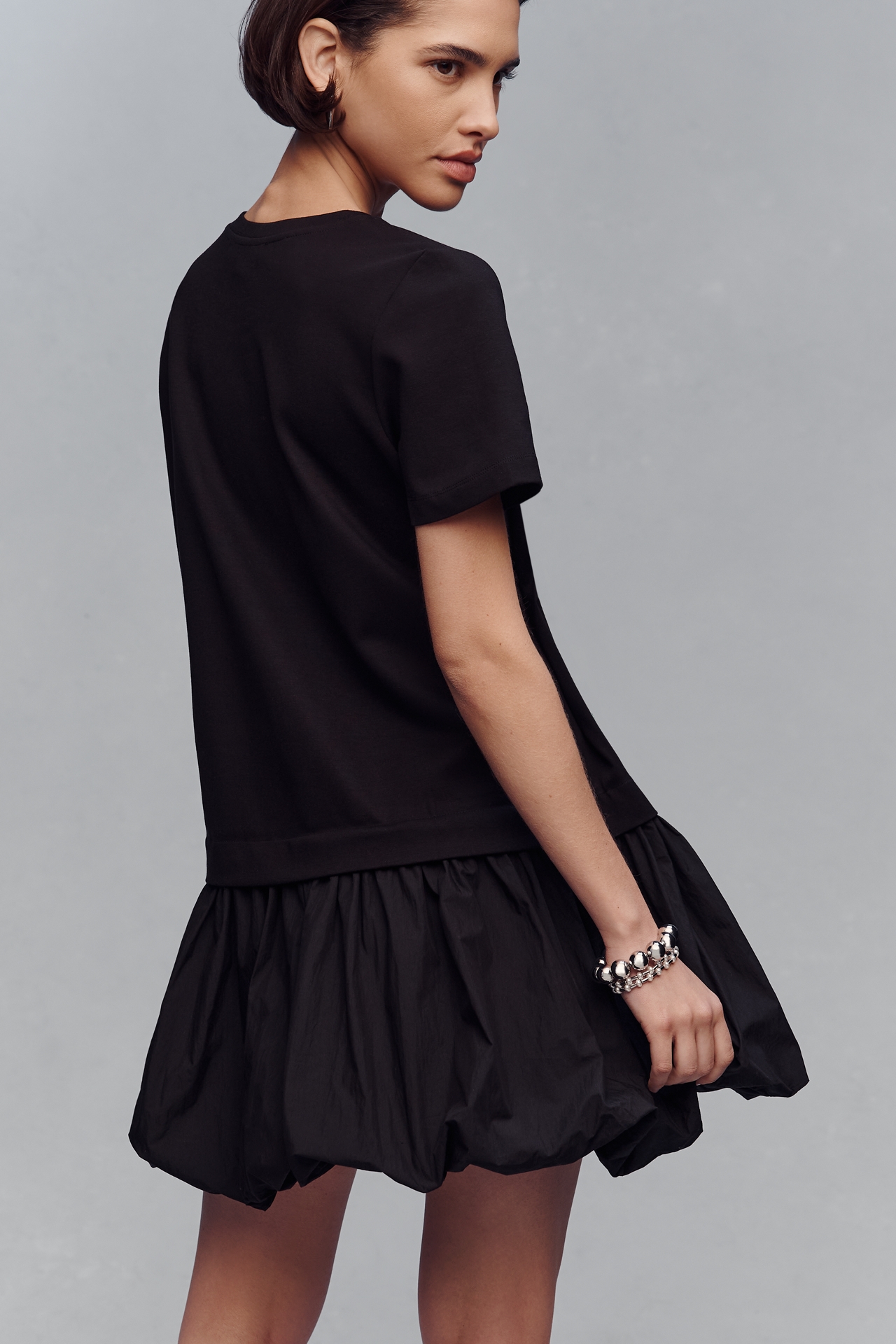 English Factory Twofer Bubble-Hem Mini Dress