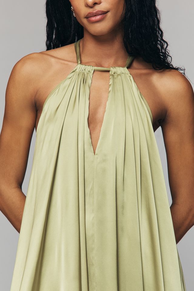 Endless Rose Satin Halter Maxi Dress | Anthropologie