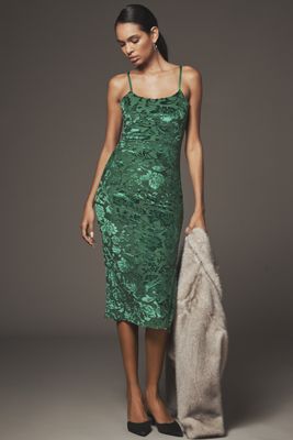 Endless Rose Sleeveless Floral Slim Midi Dress