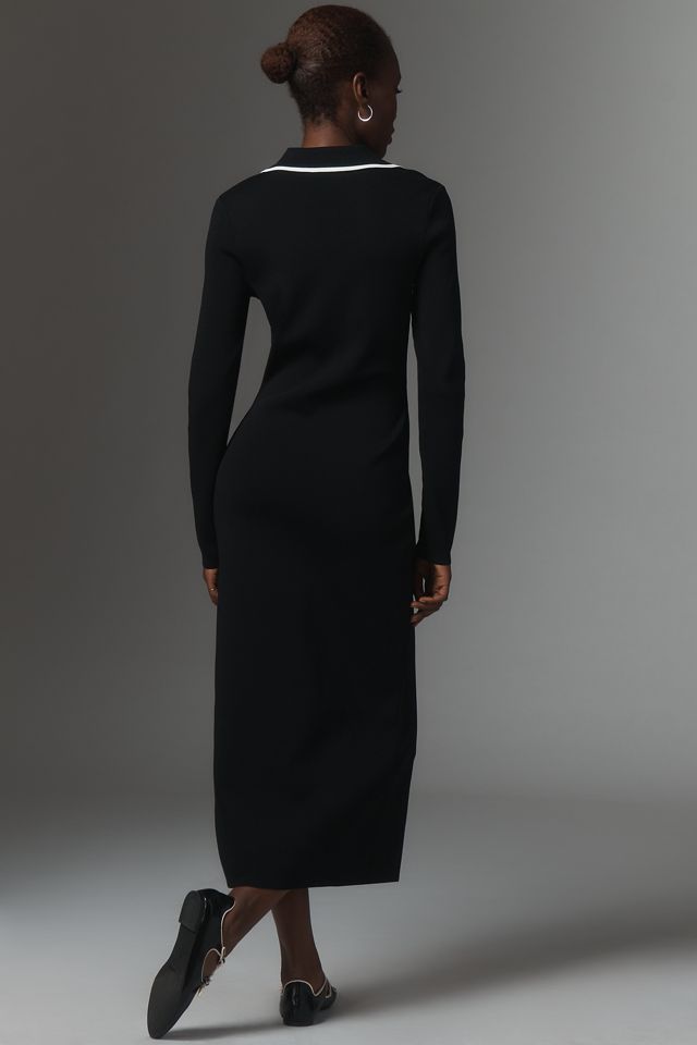 Endless Rose Long-Sleeve Binded Column Midi Dress | Anthropologie