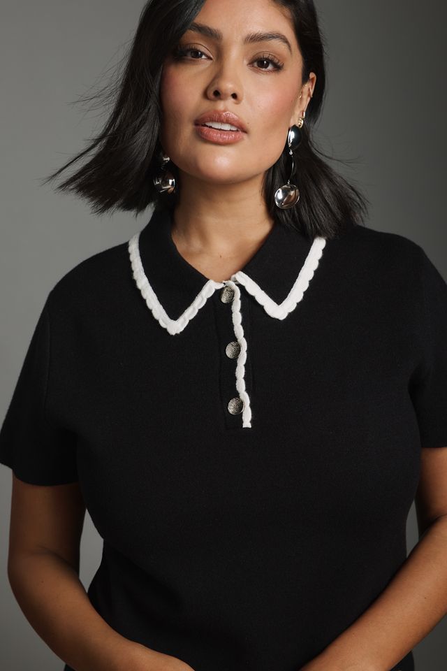 English Factory Short-Sleeve Mini Polo Dress | Anthropologie