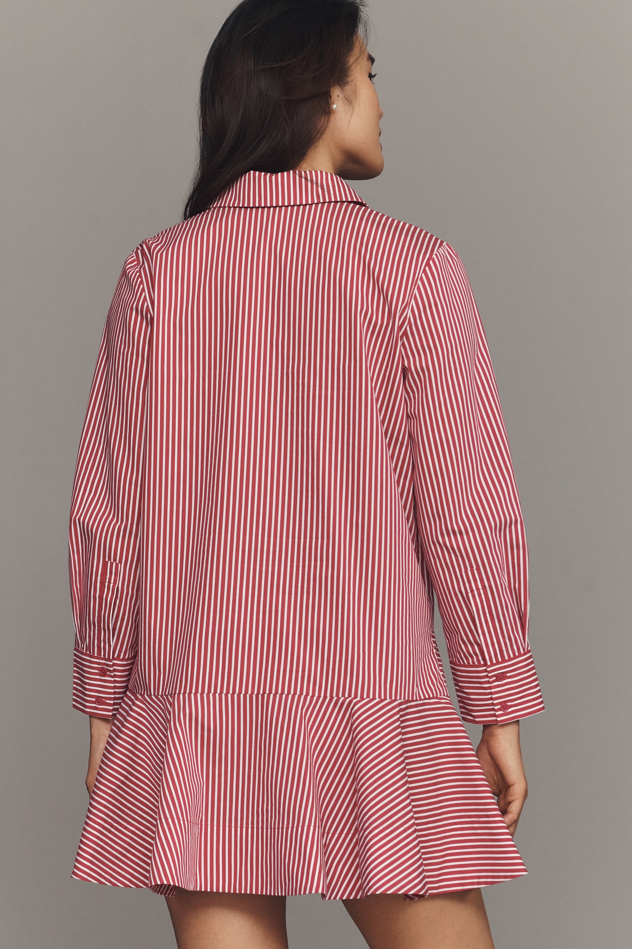 English Factory Long-Sleeve Mini Shirt Dress