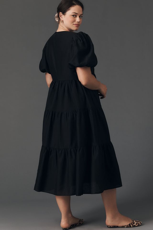 English Factory Short-Sleeve Sheer Midi Shirtdress #2