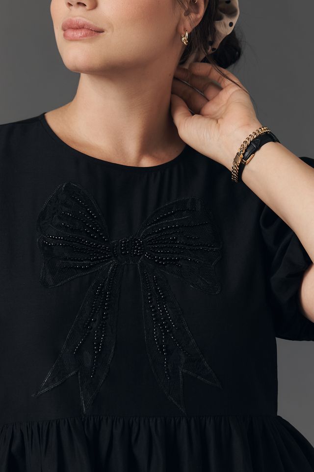 English Factory Short-Sleeve Sheer Midi Shirtdress #3