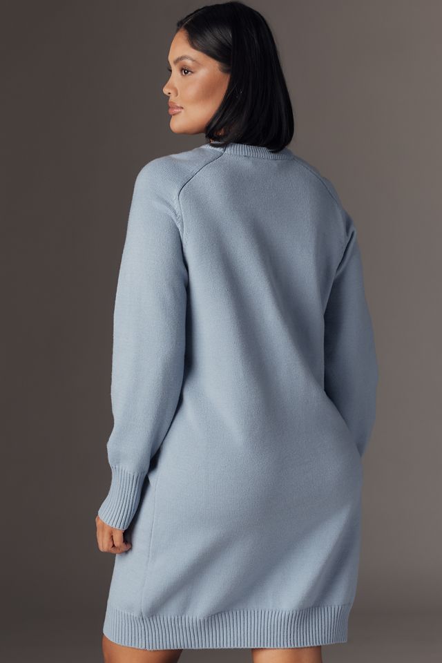 Plus Knit Mini Dress SLATE BLUE / 3X