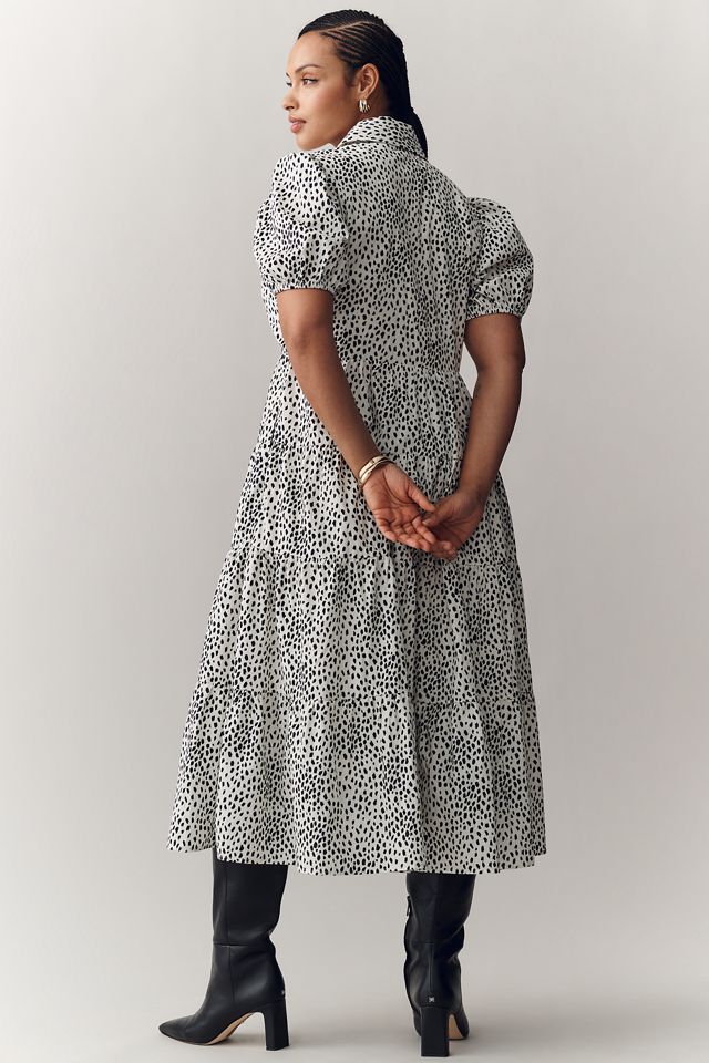 fall petite midi dresses Petite A-Line Floral Jacquard Soft Knit Midi Dress main image 1