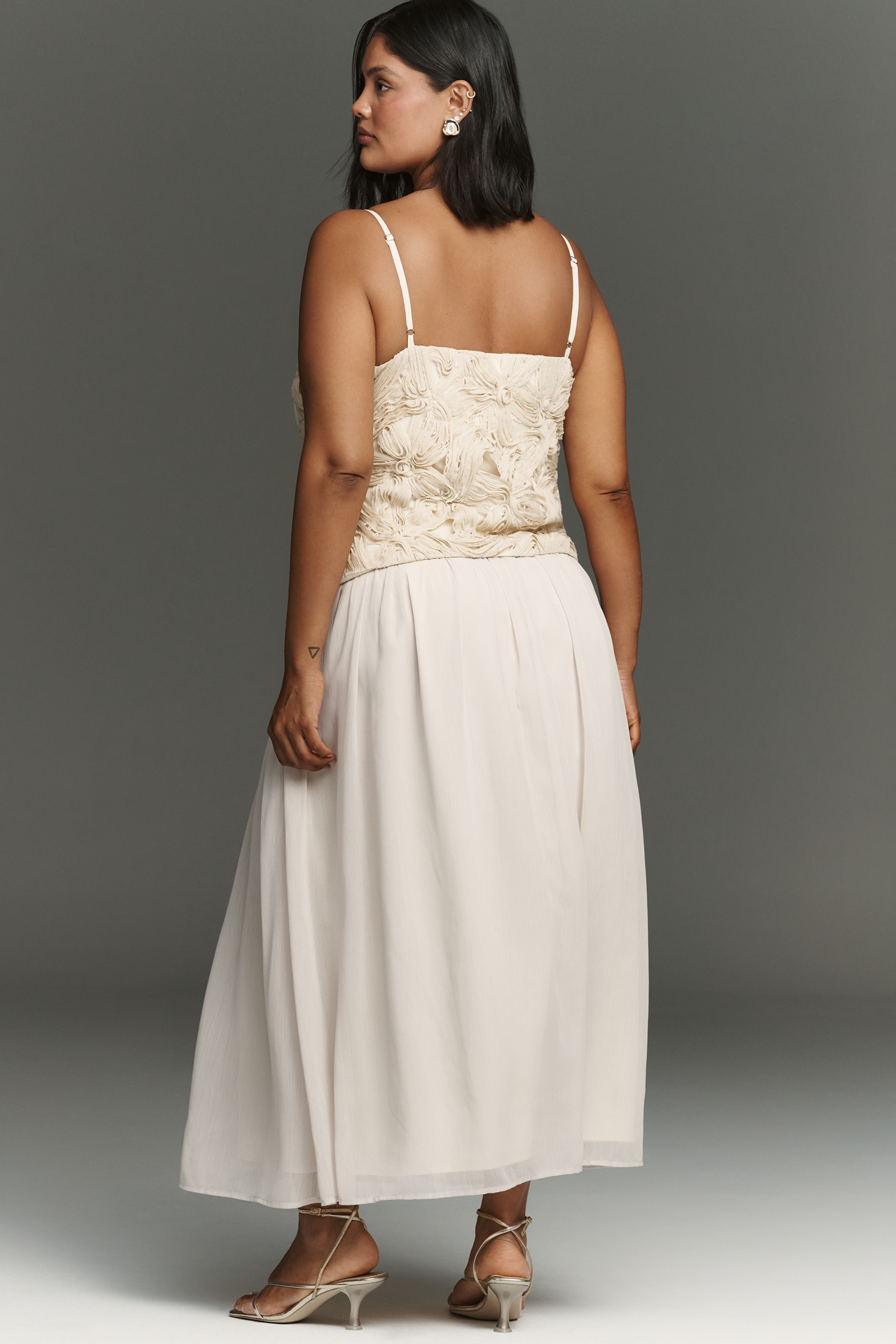 English Factory Cotton Twofer Midi Dress