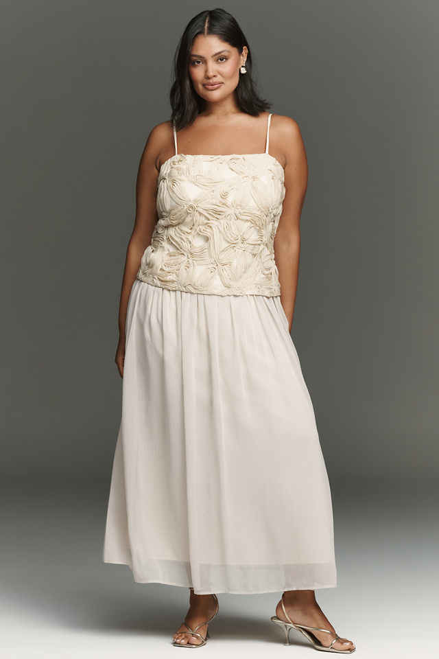 English Factory 100% Cotton Twofer Midi Dress