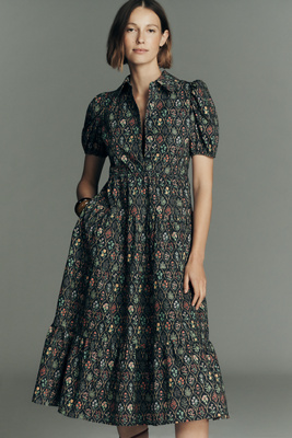 English Factory Floral Shirt Dress
