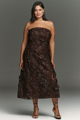 English Factory Strapless Midi Dress